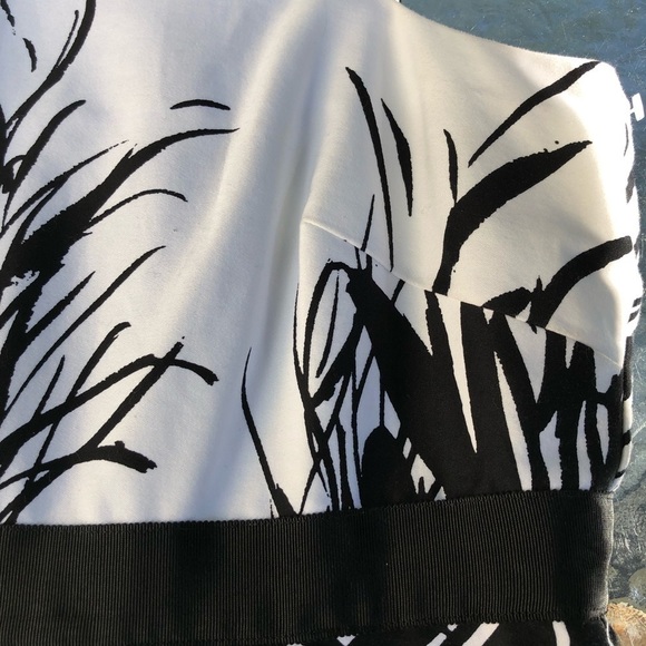 JAX size 12 black & white strappy X back sleeveless print dress - Picture 11 of 16